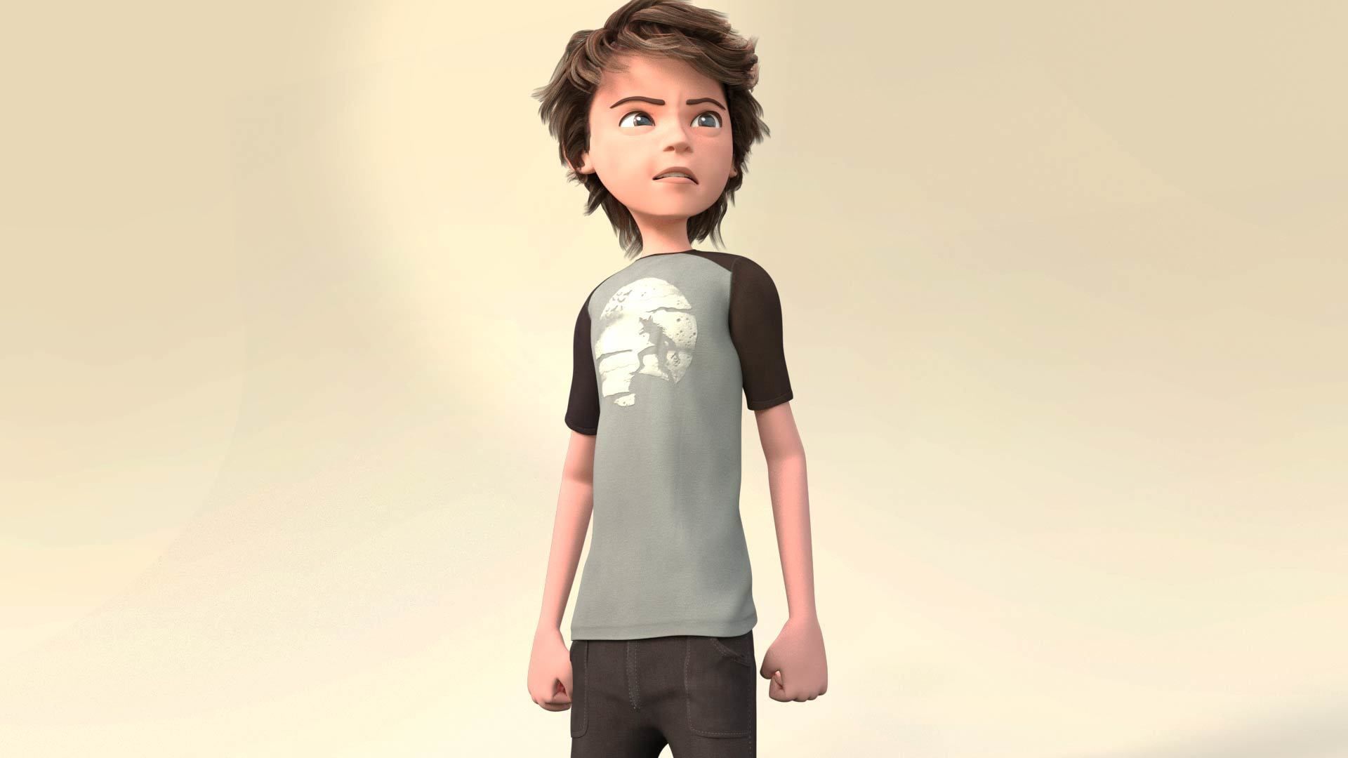 CARTOON BOY 2 - RIGGED  3D model_7