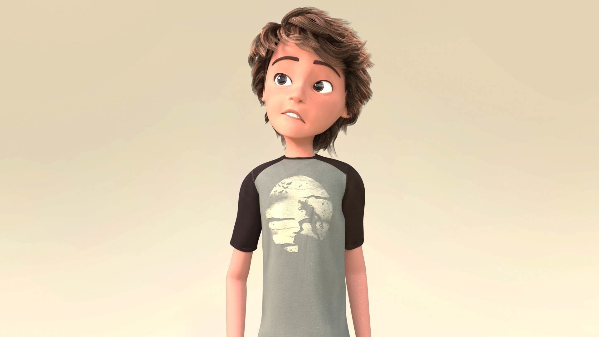 CARTOON BOY 2 - RIGGED  3D model_12
