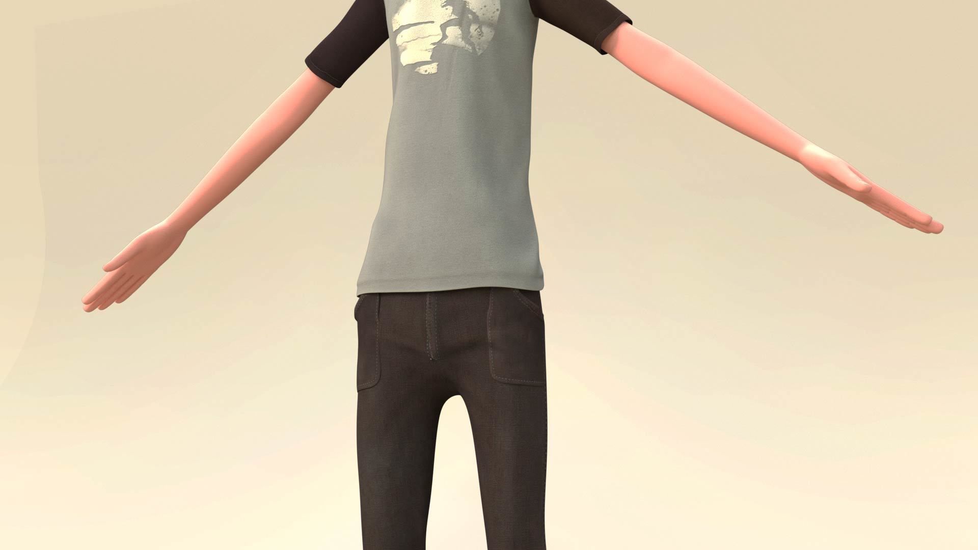 CARTOON BOY 2 - RIGGED  3D model_6