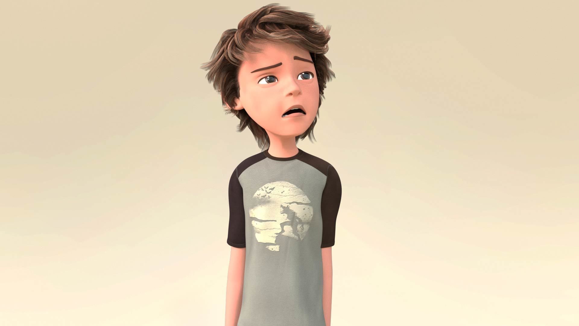 CARTOON BOY 2 - RIGGED  3D model_11