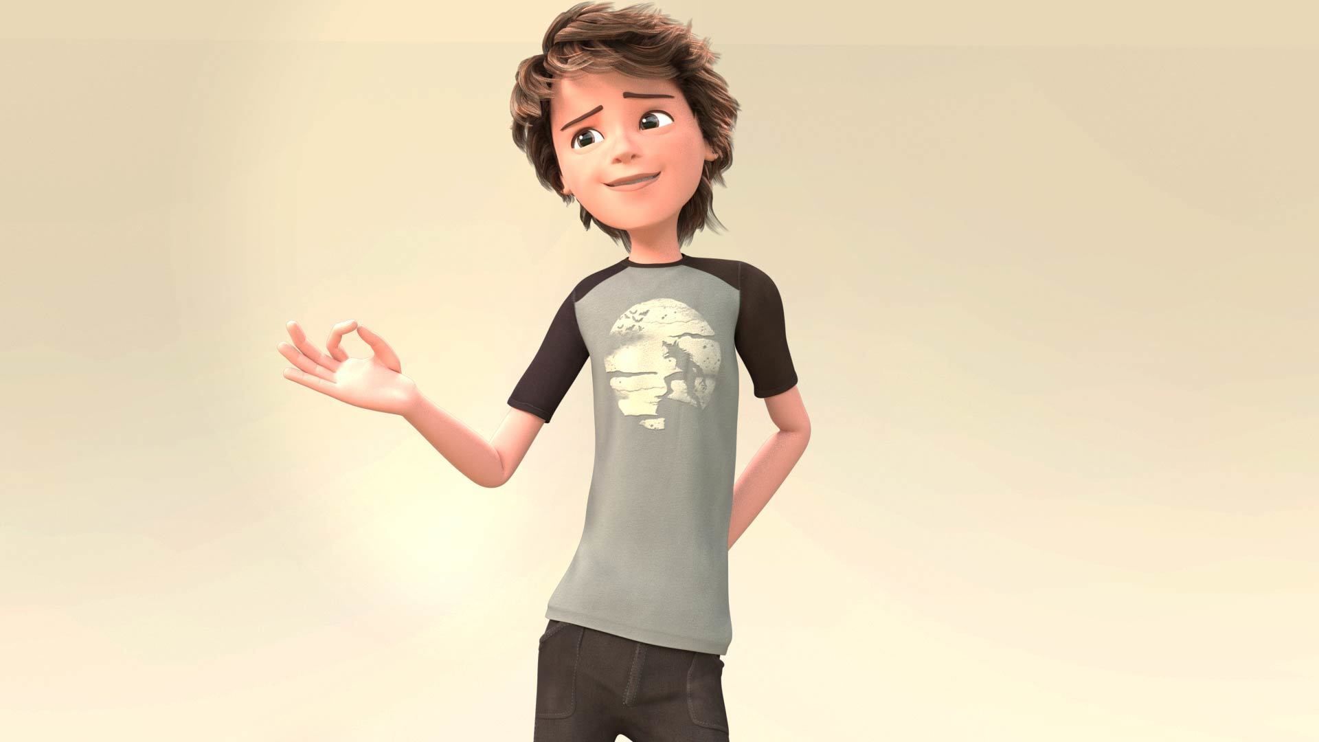 CARTOON BOY 2 - RIGGED  3D model_8