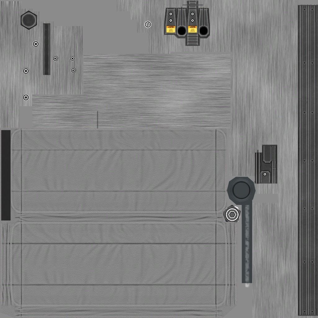 STRETCHER hospital bed in csgo 3D model_1