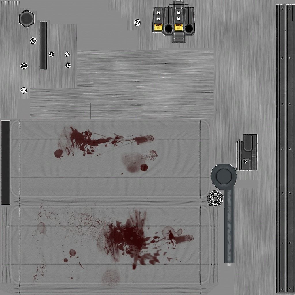 STRETCHER hospital bed in csgo 3D model_2