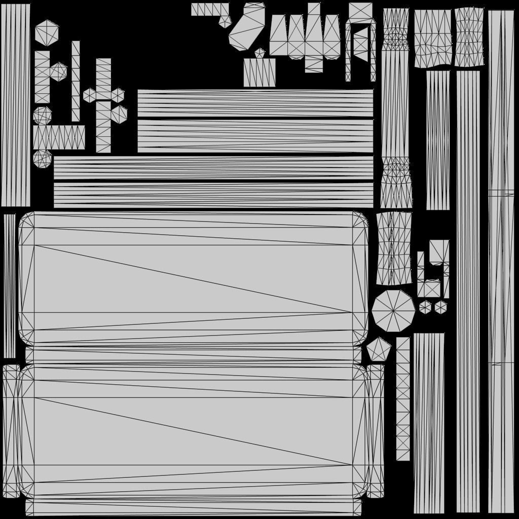 STRETCHER hospital bed in csgo 3D model_3