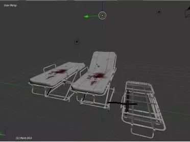 STRETCHER hospital bed in csgo 3D model_0