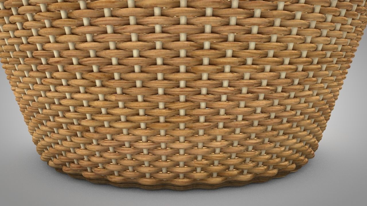 Round Basket 3D model_2