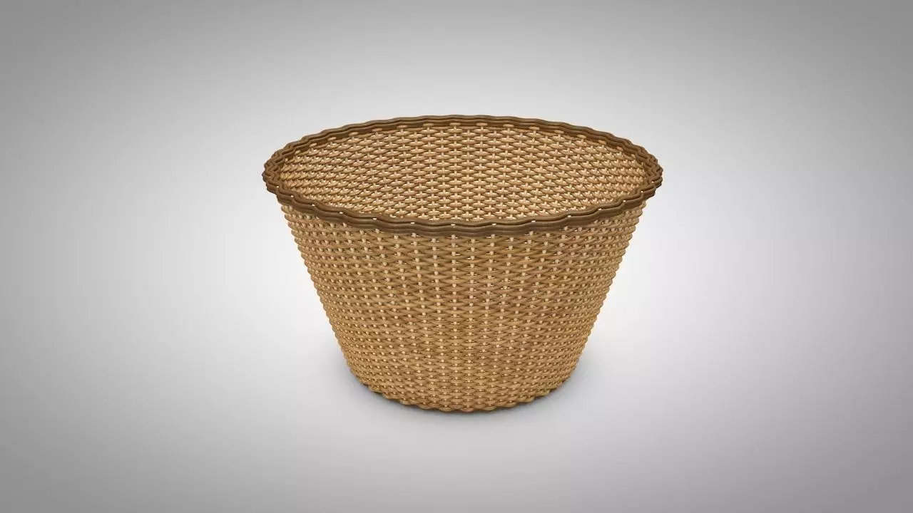 Round Basket 3D model_0