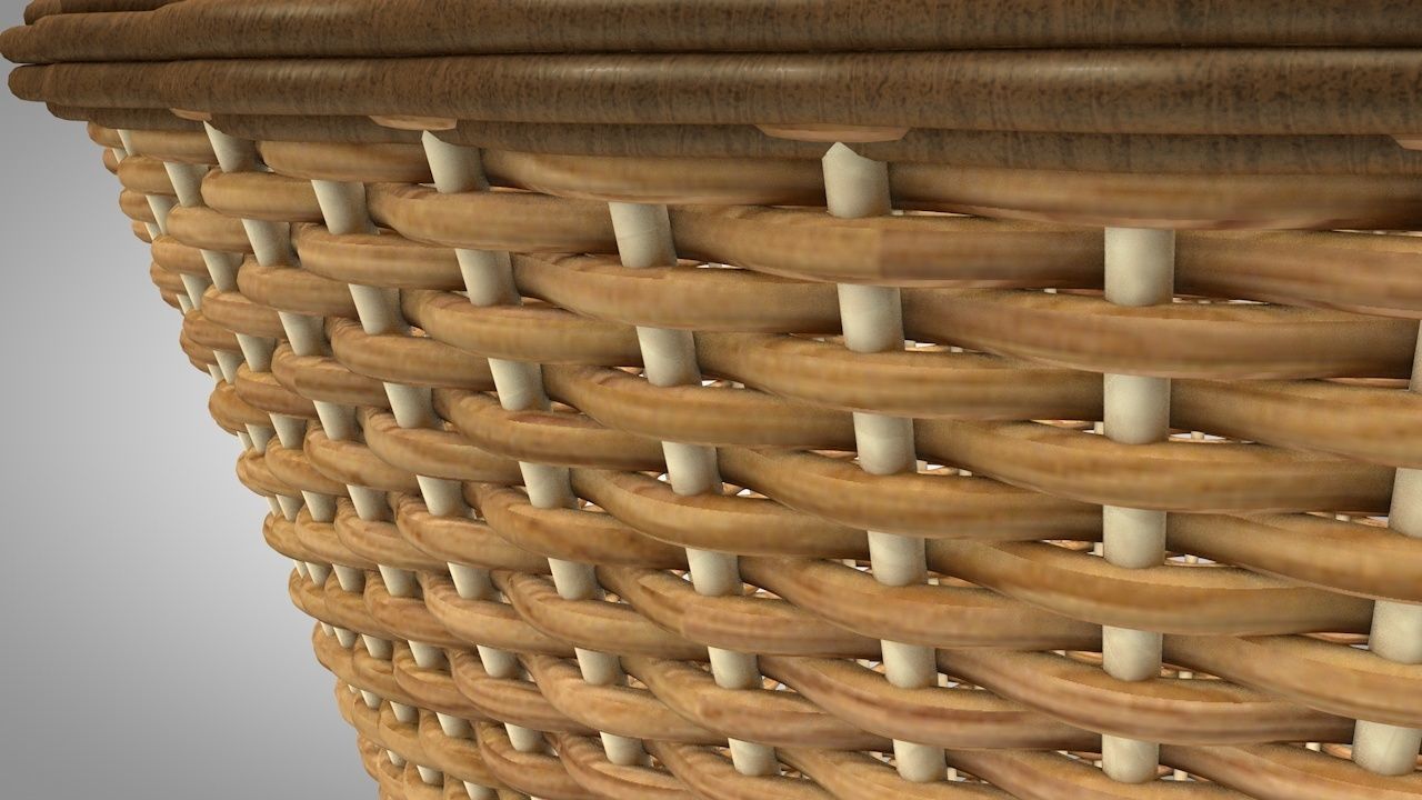 Round Basket 3D model_1