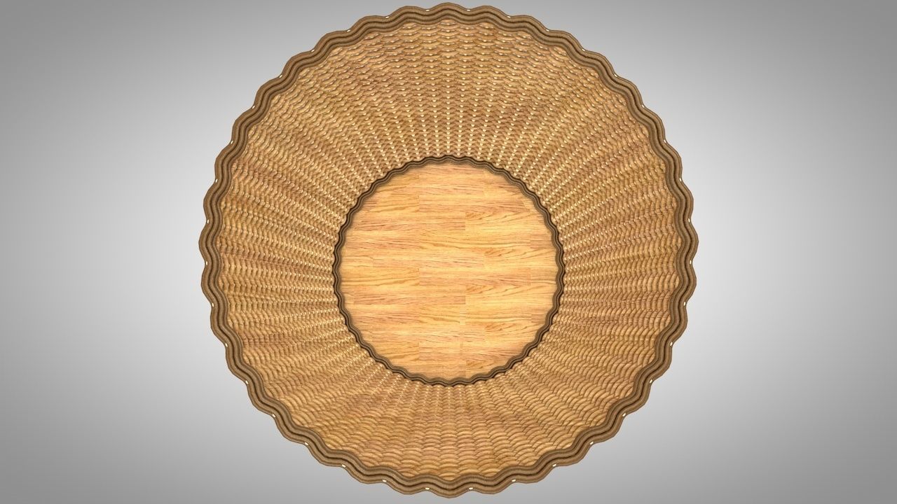 Round Basket 3D model_3