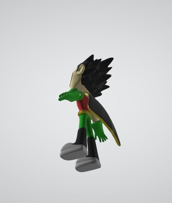 Robin of Teen Titans GO 3D Rigged and Textured Low-poly 3D model_5