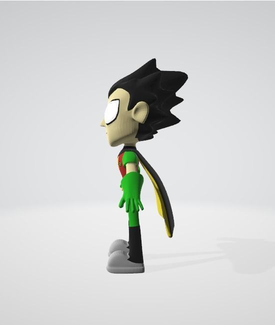 Robin of Teen Titans GO 3D Rigged and Textured Low-poly 3D model_3