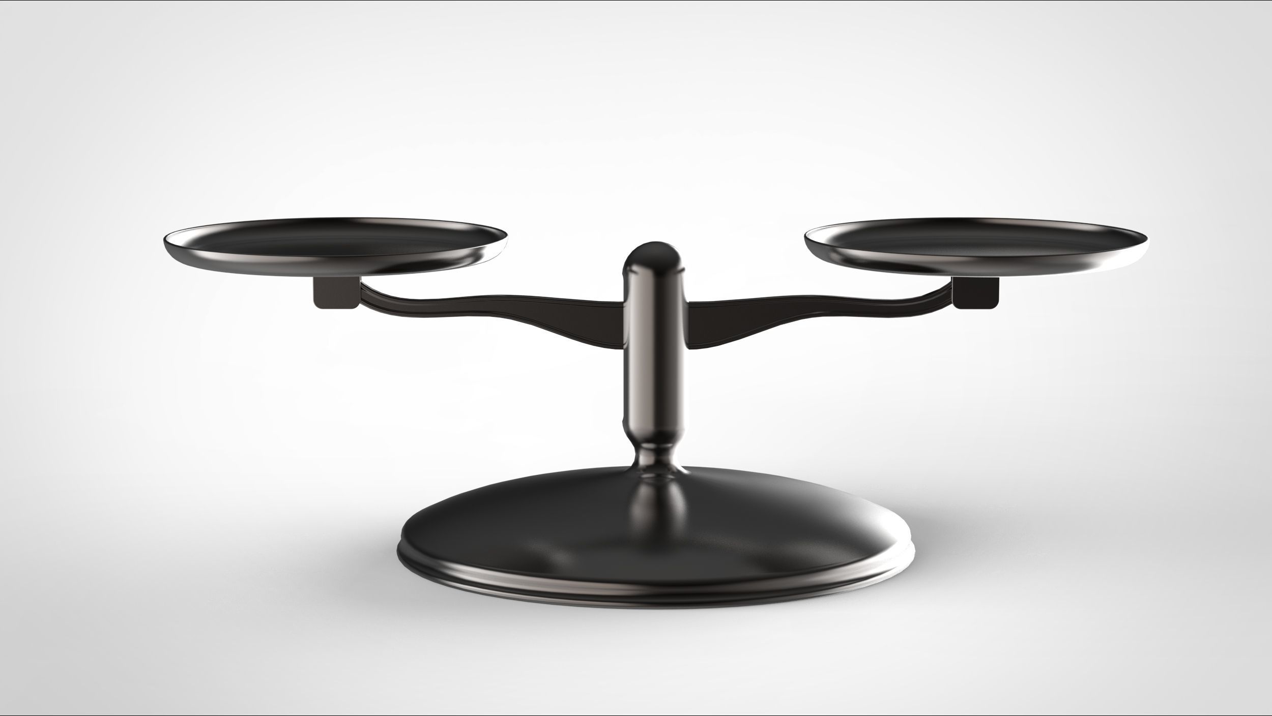 balance two metal scales 3D model_2