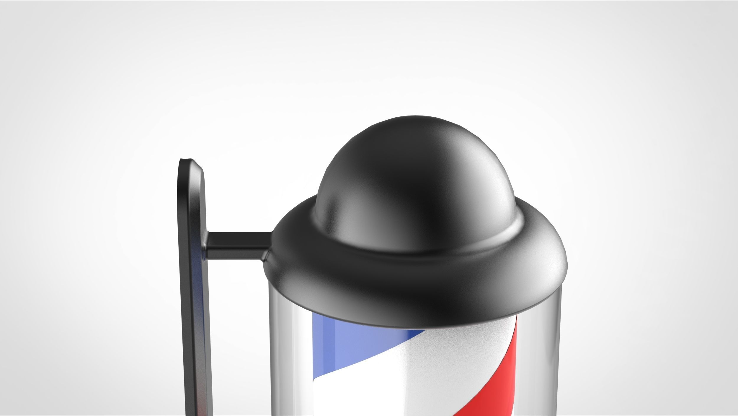 barber sign on the wall 3D model_5