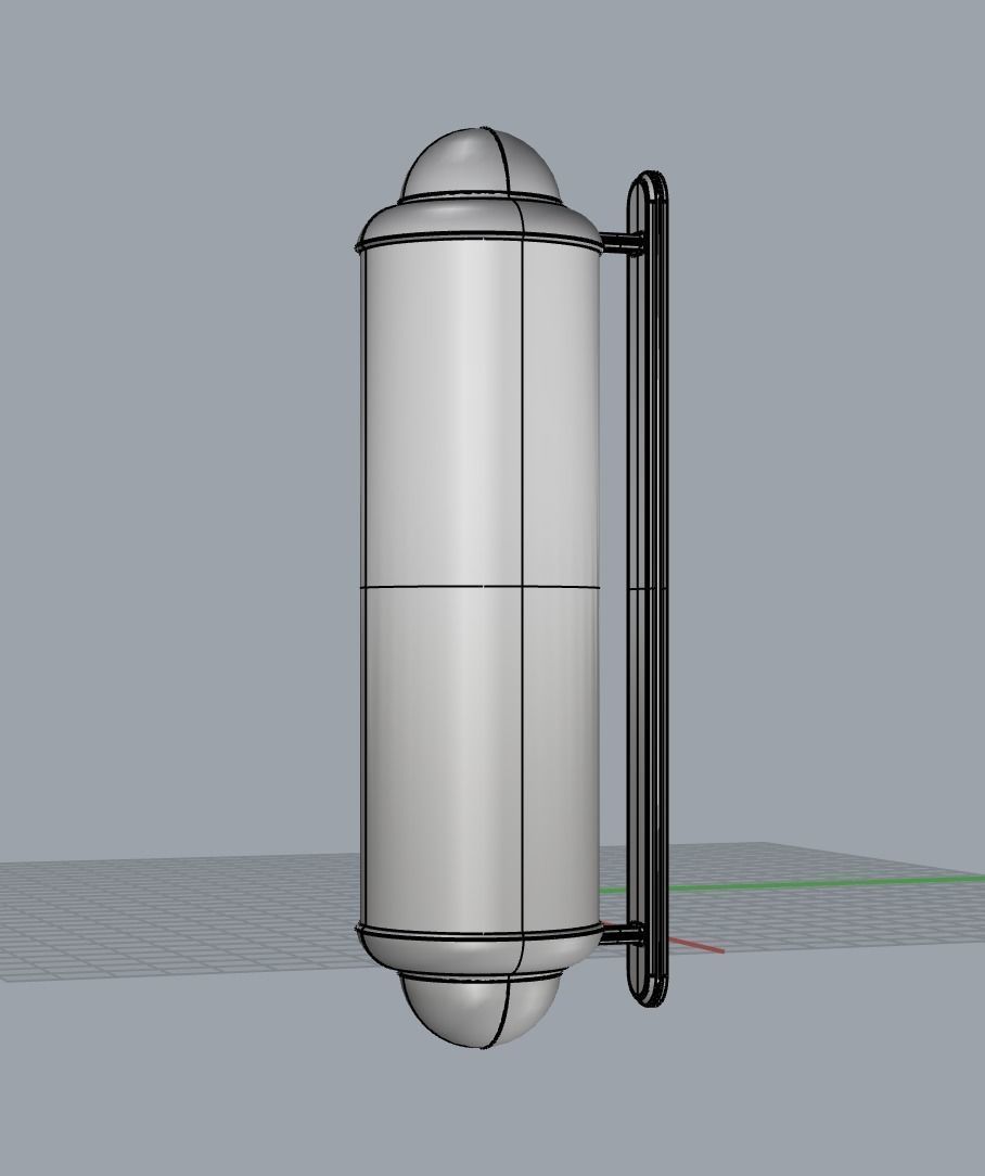 barber sign on the wall 3D model_6