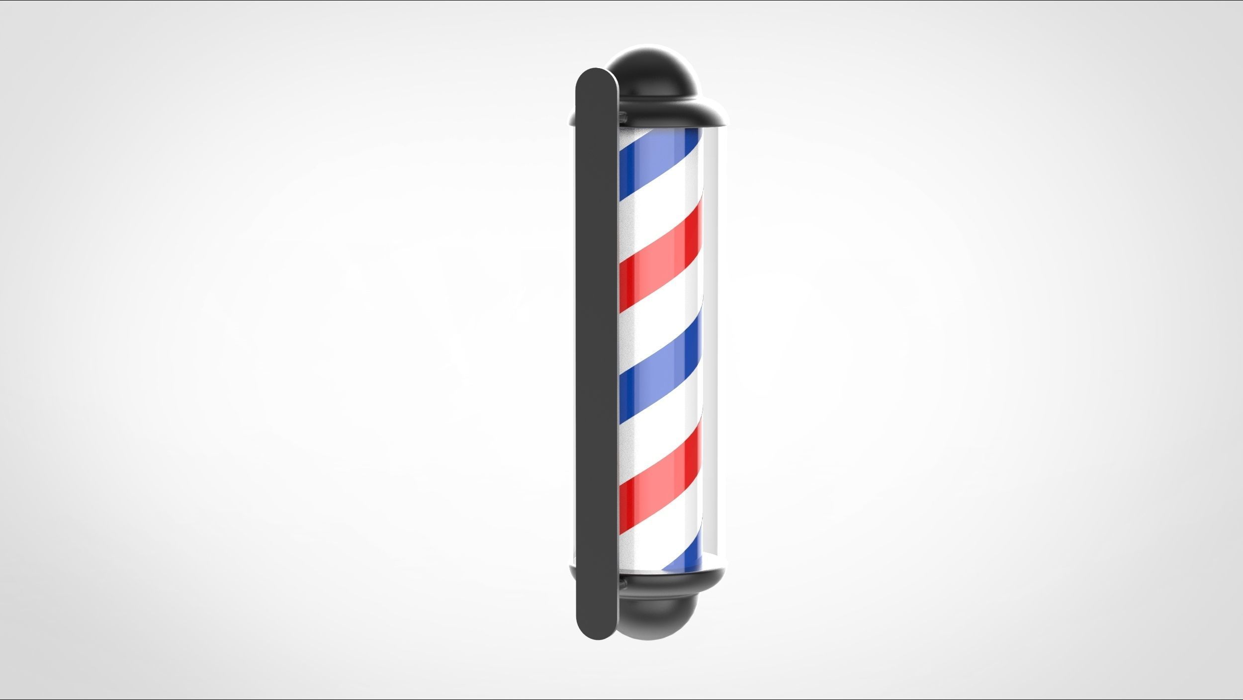 barber sign on the wall 3D model_4