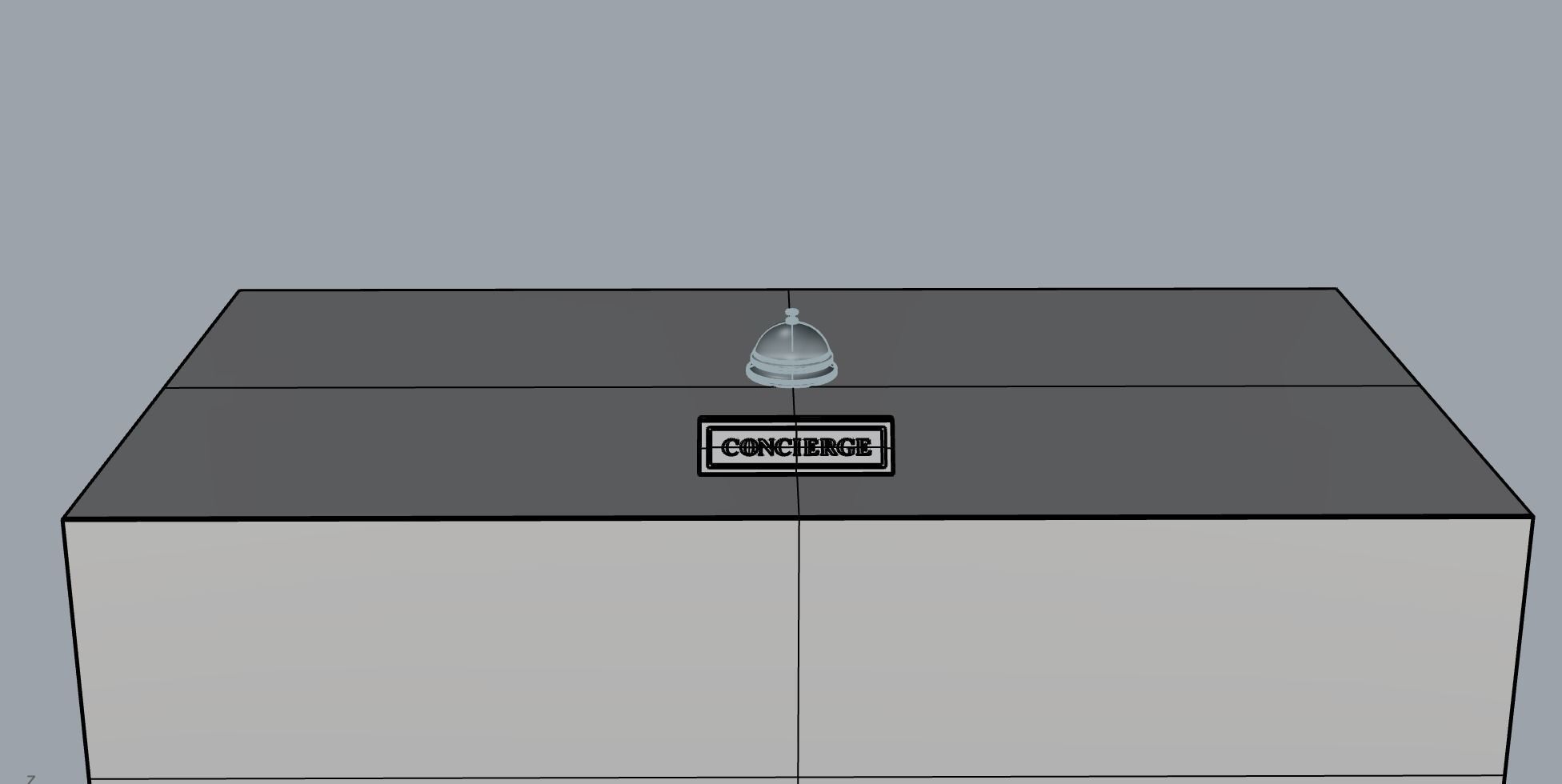 bell and concierge 3D model_7