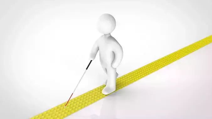 blind man 3D model