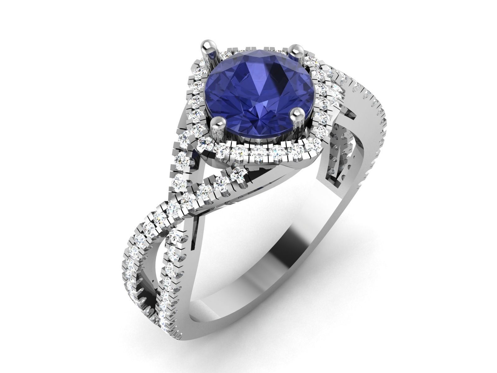 Solitaire ring 3dm stl render detail 3D print model 3D print model_4