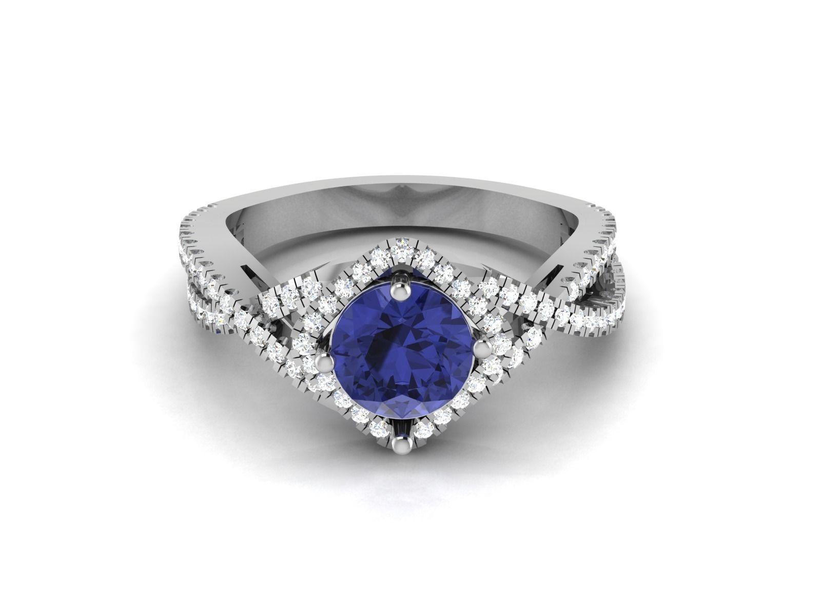 Solitaire ring 3dm stl render detail 3D print model 3D print model_11