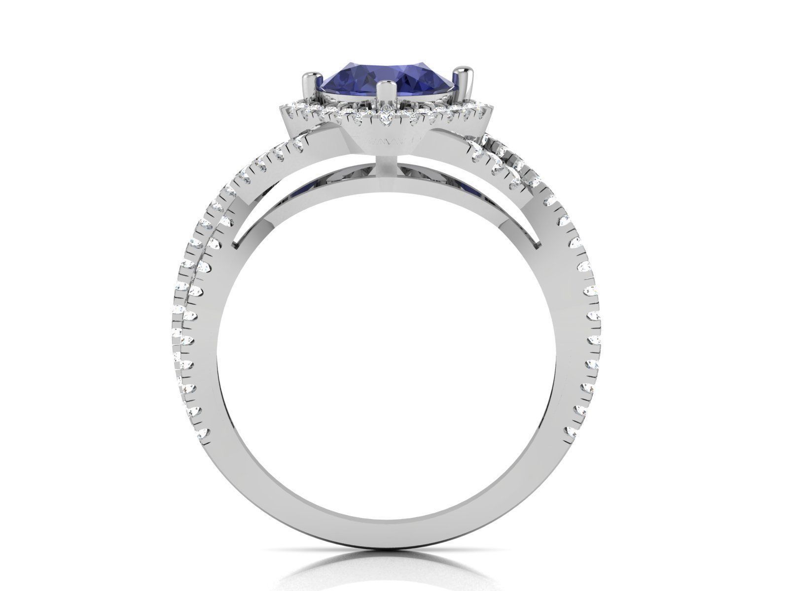 Solitaire ring 3dm stl render detail 3D print model 3D print model_7