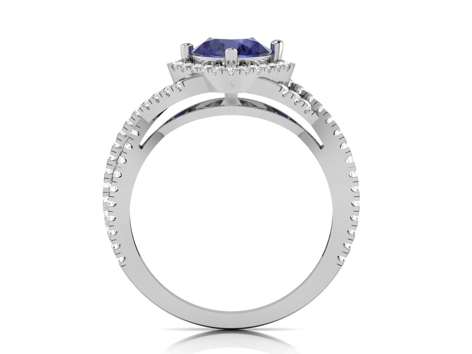 Solitaire ring 3dm stl render detail 3D print model 3D print model_6
