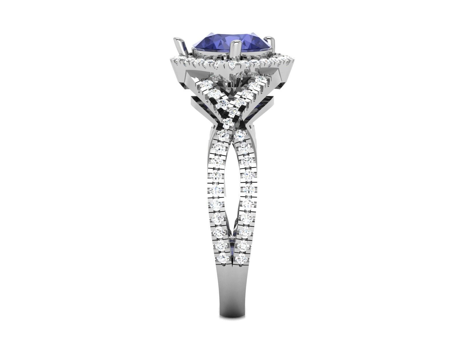 Solitaire ring 3dm stl render detail 3D print model 3D print model_9