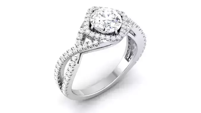 Solitaire ring 3dm stl render detail 3D print model