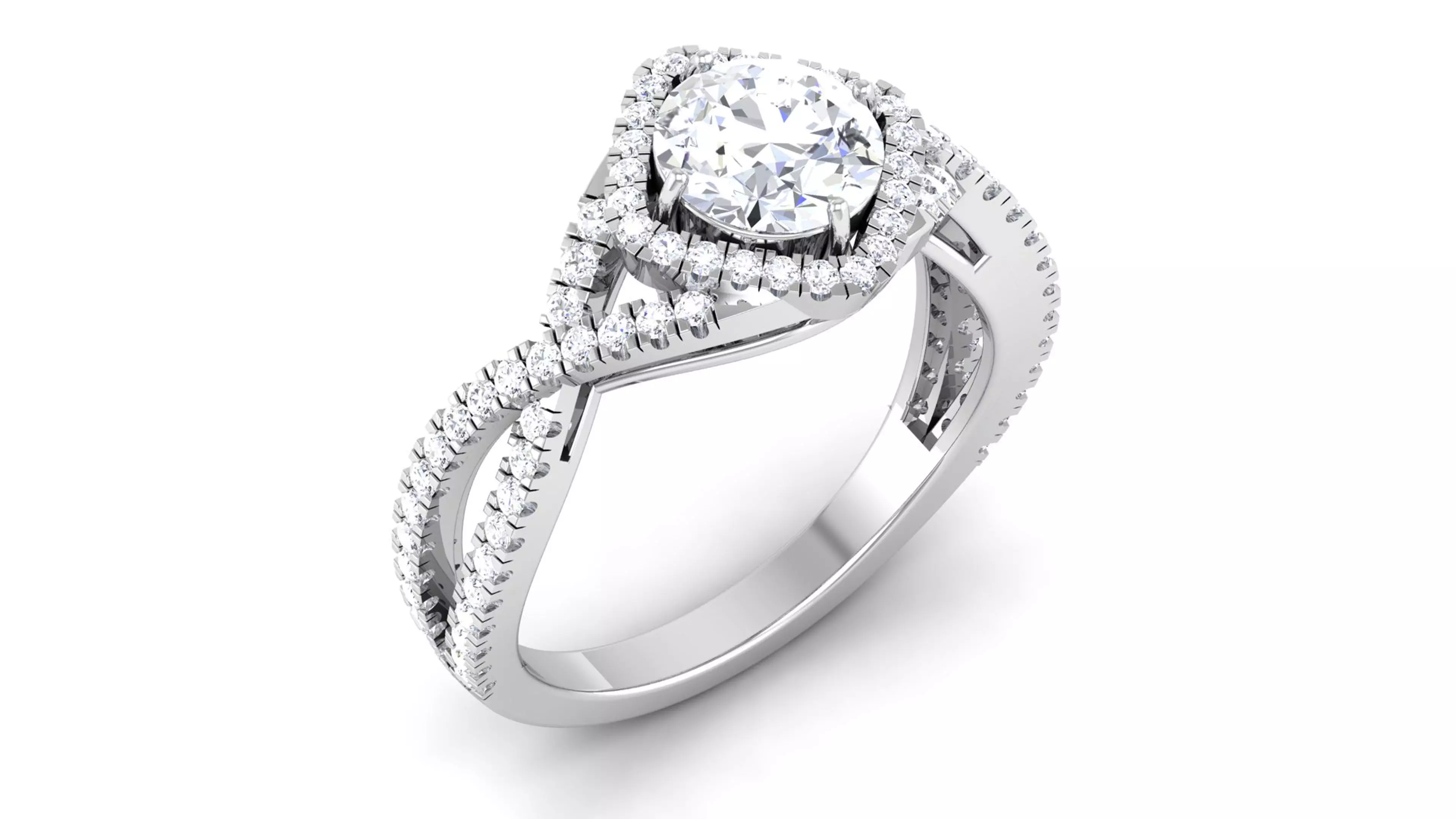 Solitaire ring 3dm stl render detail 3D print model 3D print model_0