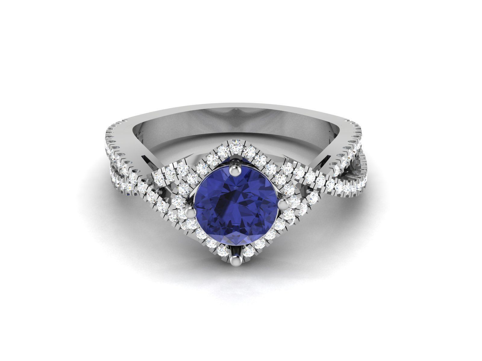 Solitaire ring 3dm stl render detail 3D print model 3D print model_10