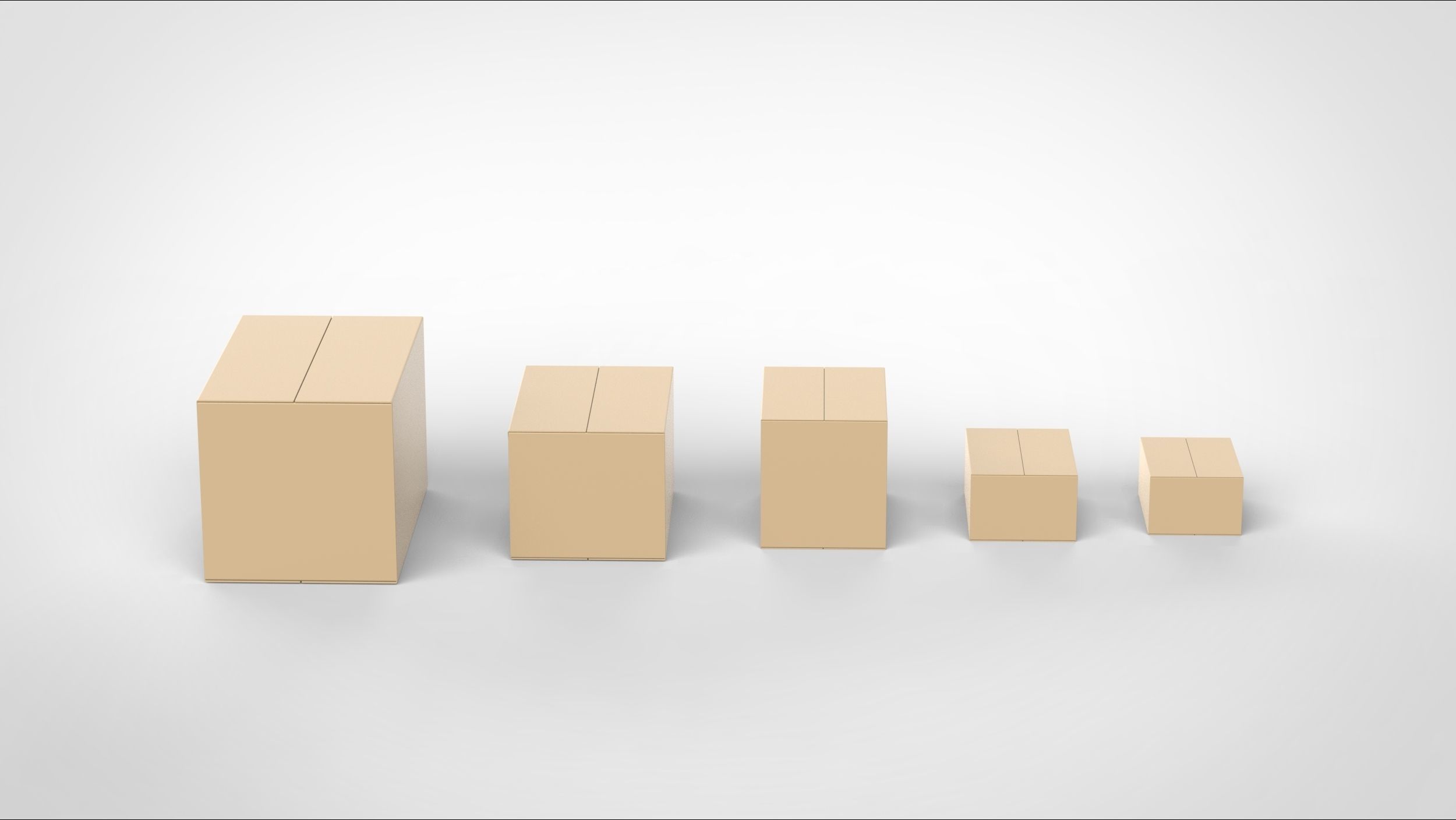 cardboard boxes 3D model_3