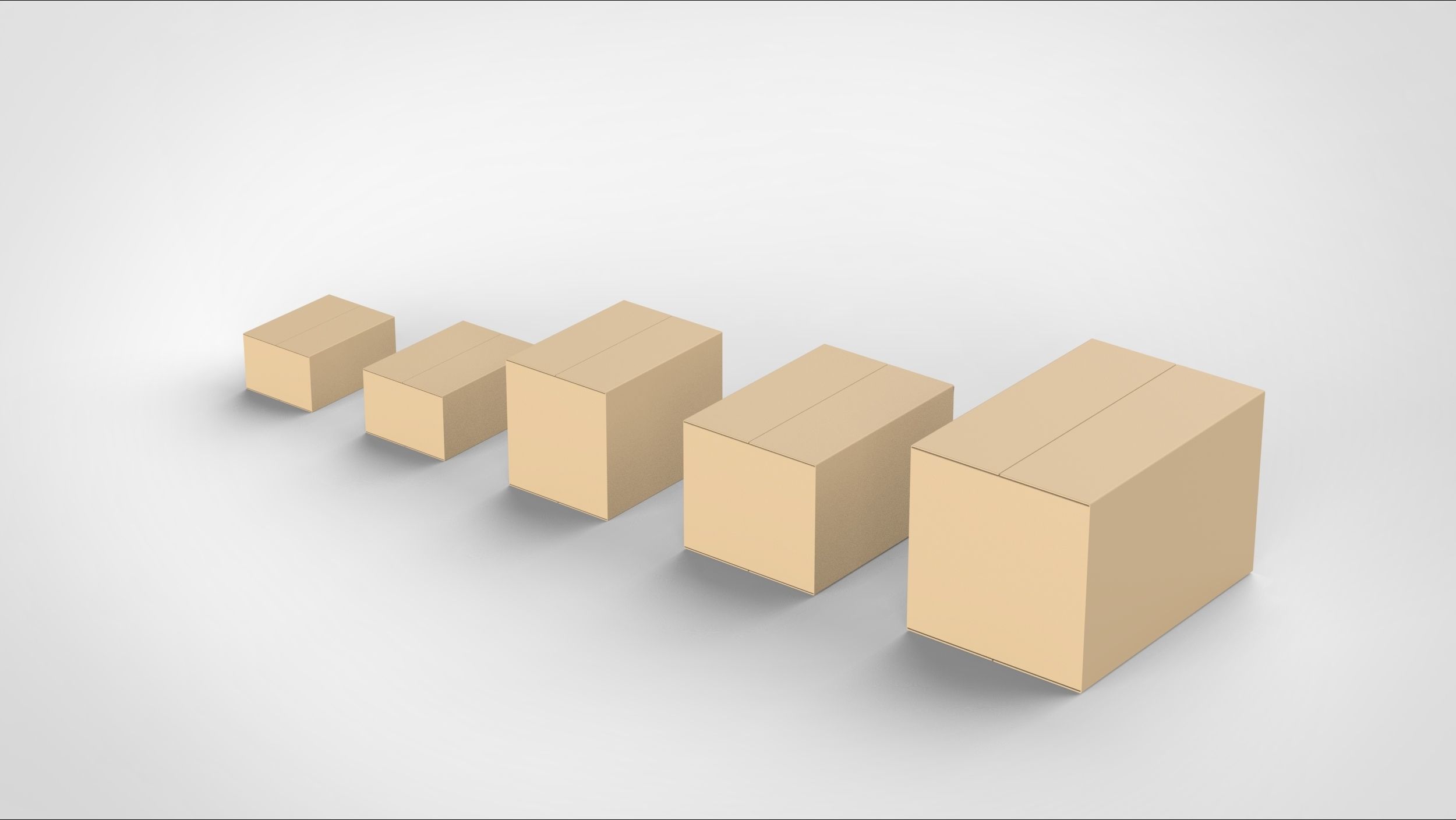 cardboard boxes 3D model_5