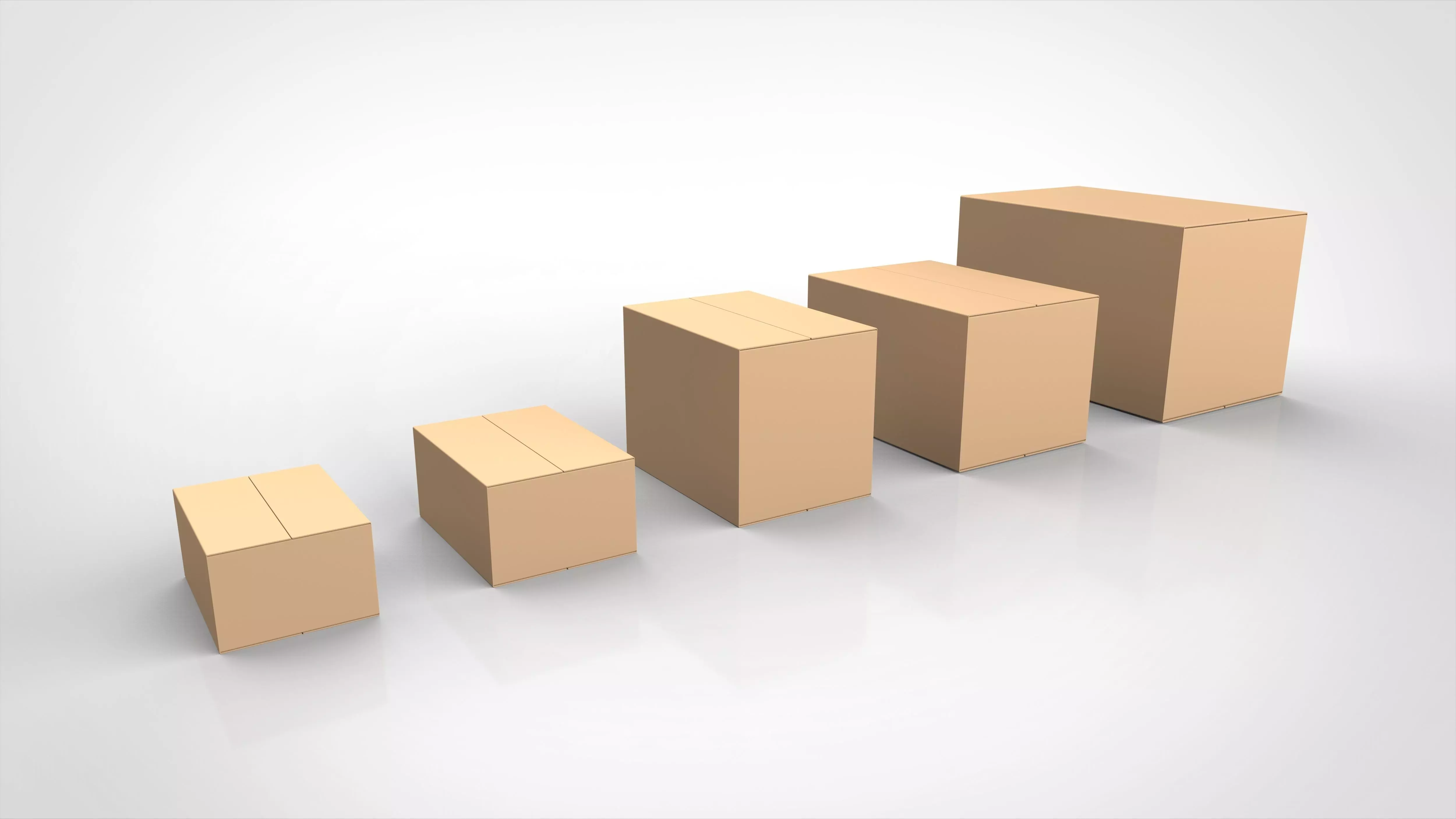 cardboard boxes 3D model_0