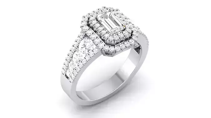 Solitaire ring 3dm stl render detail 3D print model