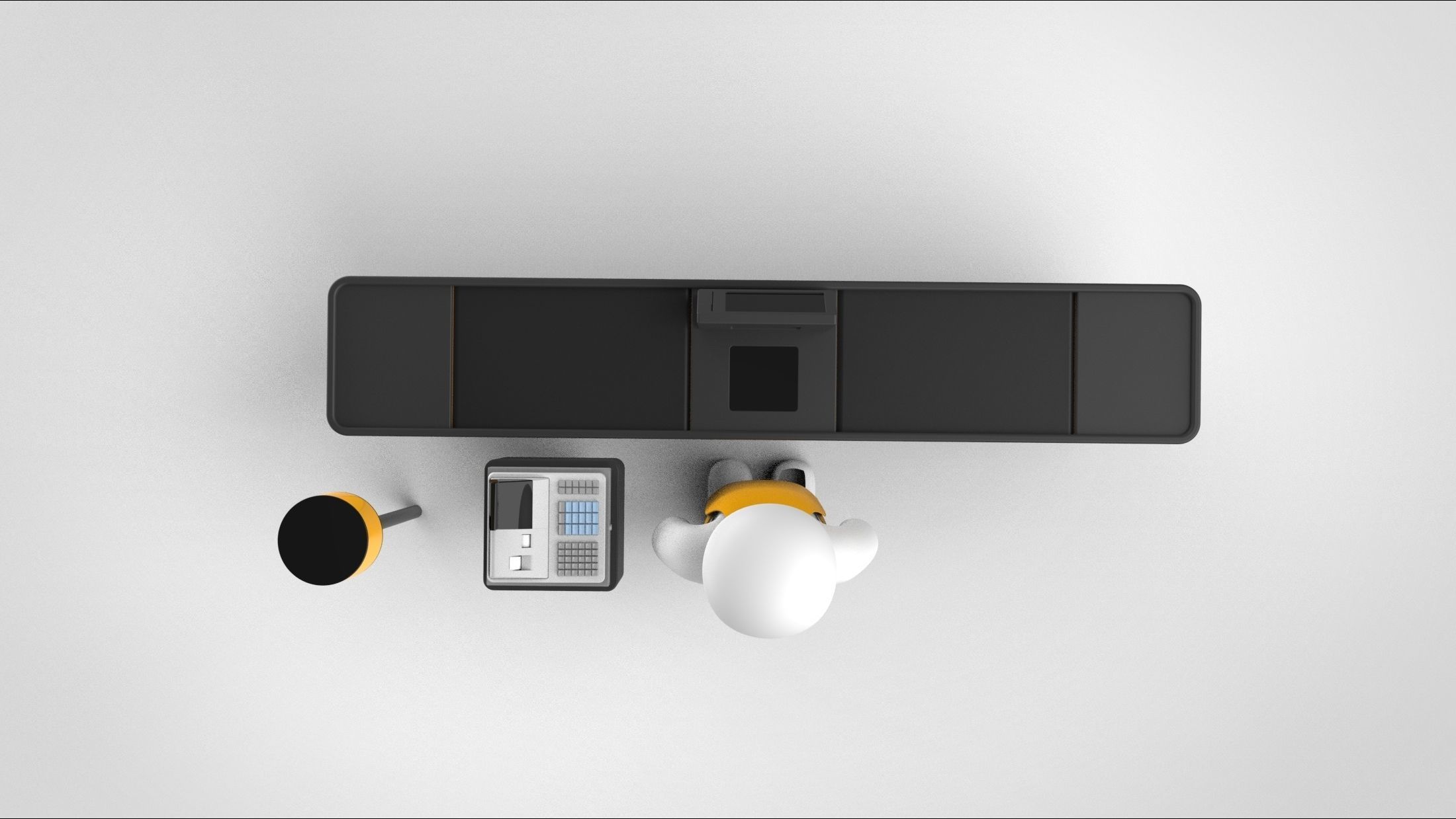 Cash register of super market 3D model_6