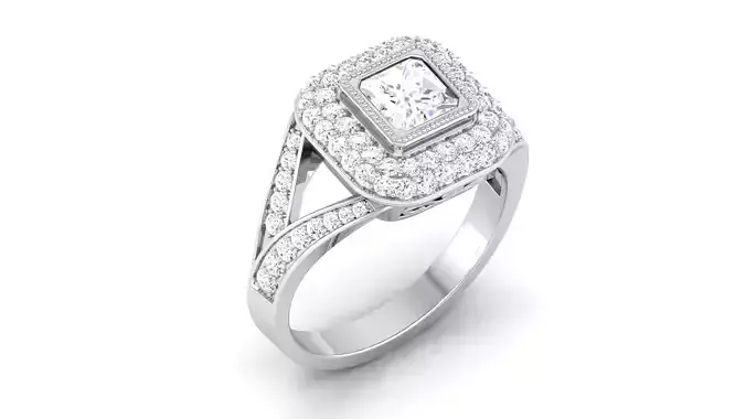 Solitaire ring 3dm stl render detail 3D print model