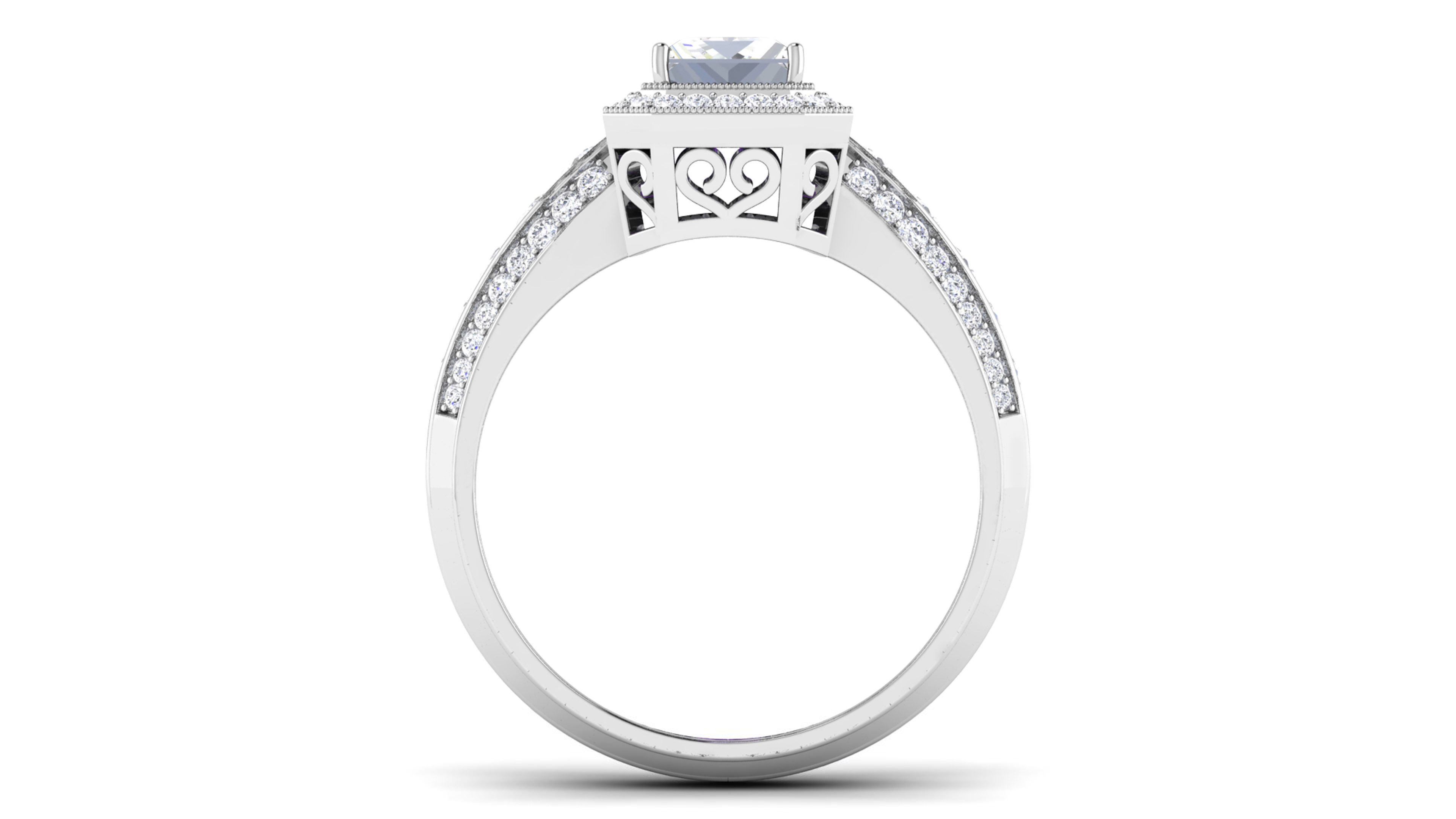 Solitaire ring 3dm stl render detail 3D print model 3D print model_4