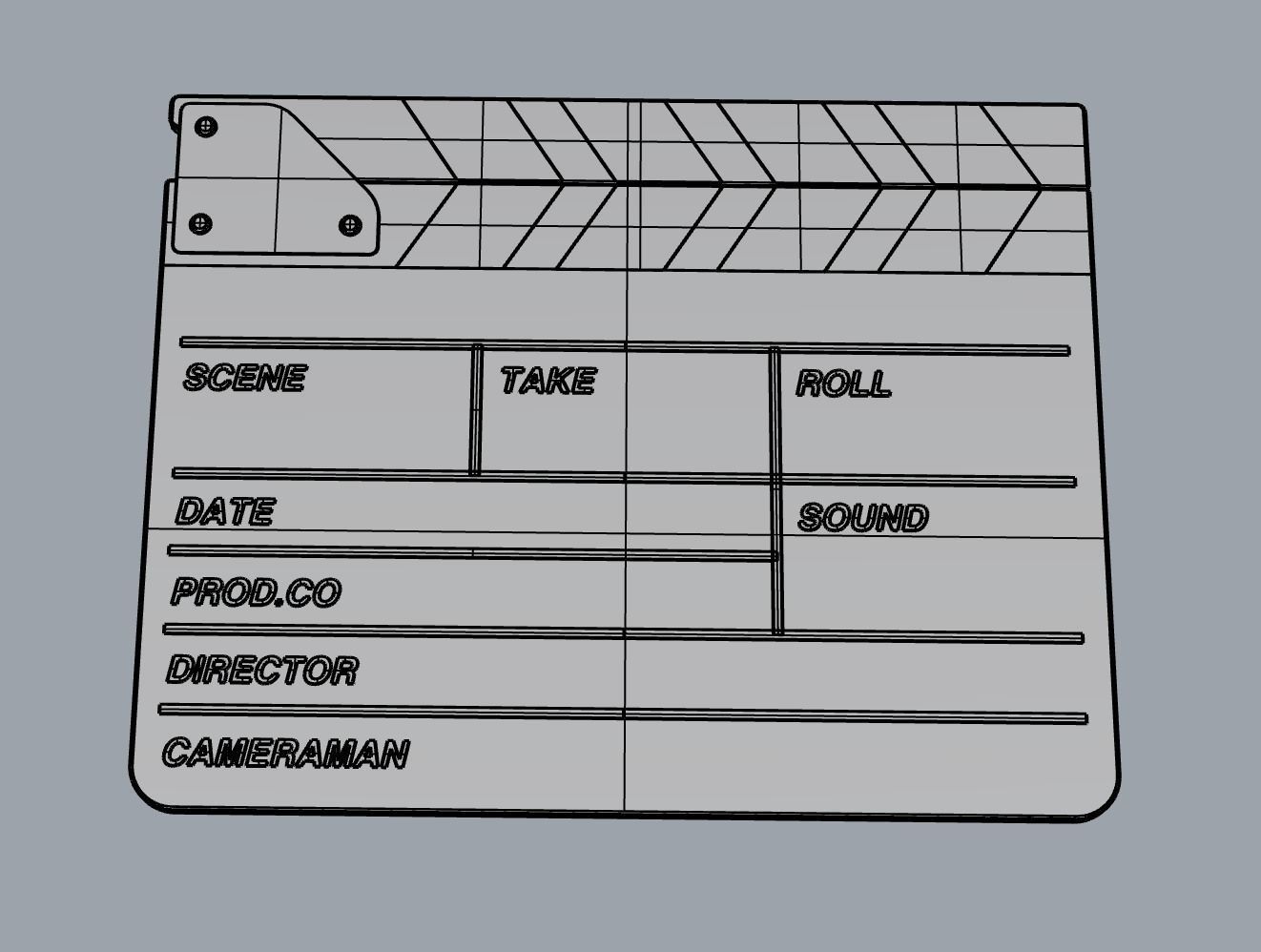 clapper board 3D model_6