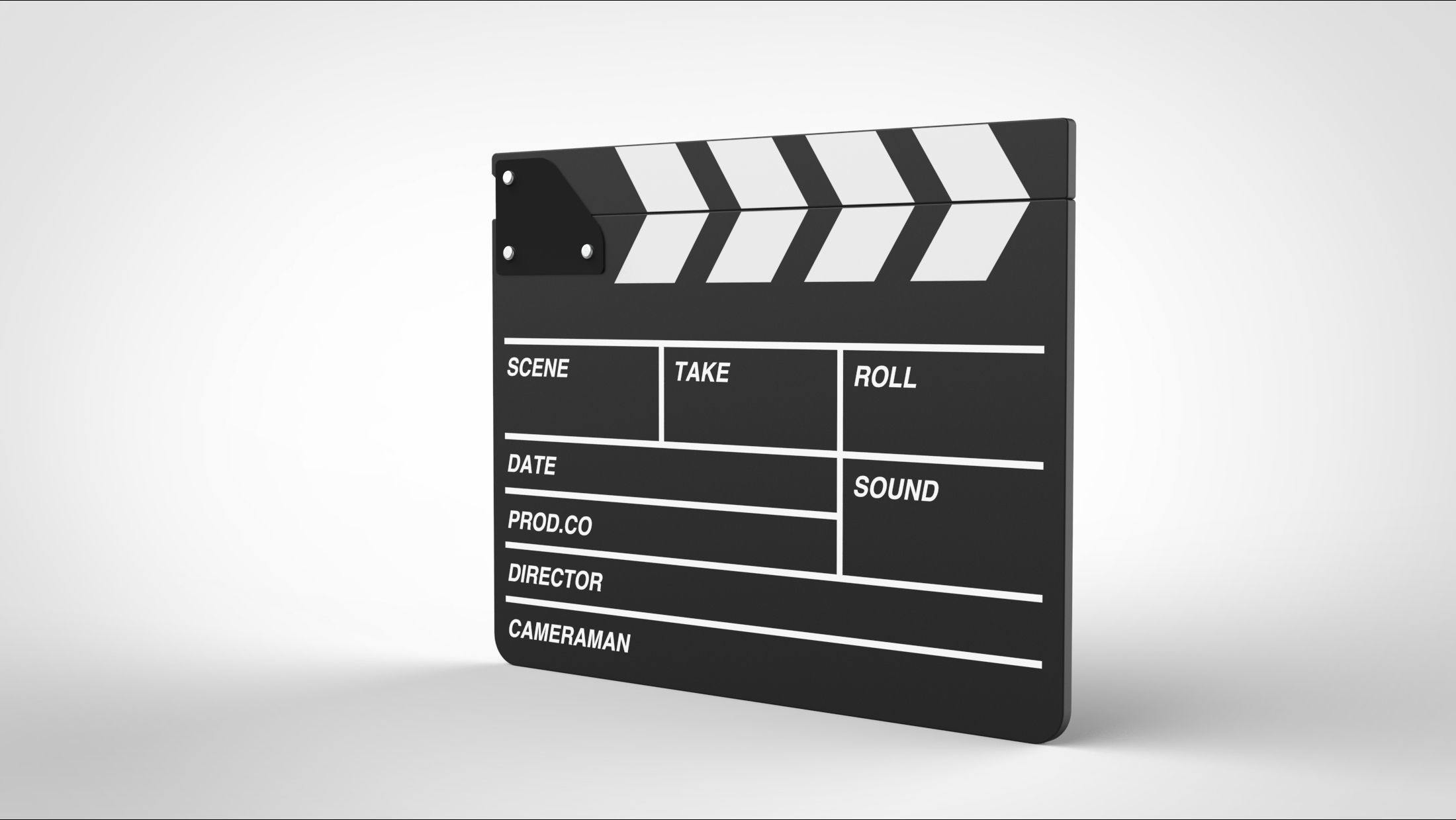 clapper board 3D model_3