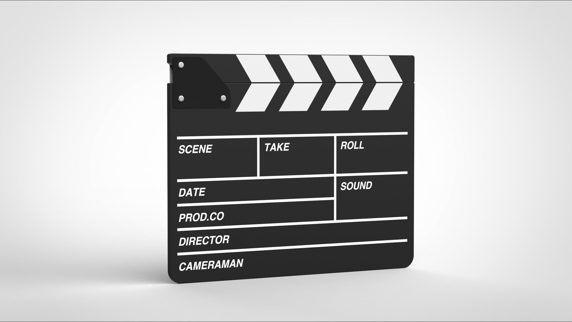 clapper board 3D model_2