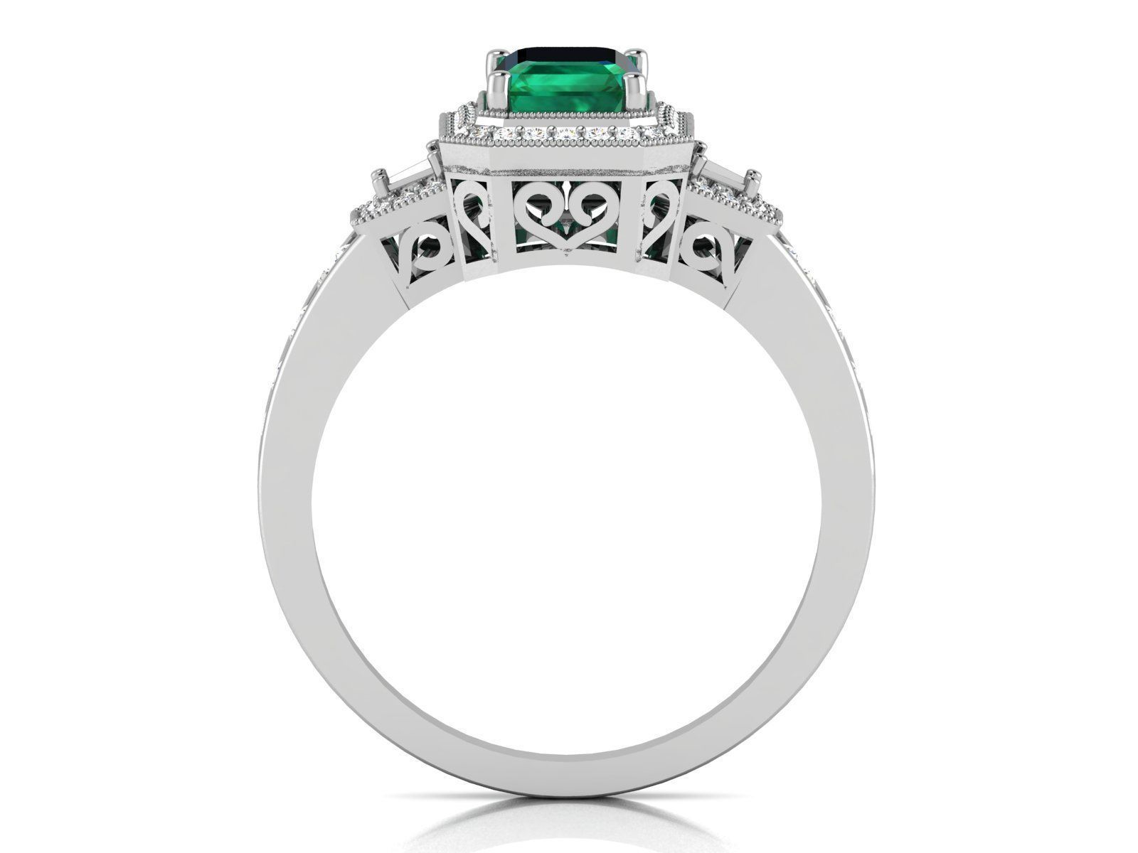 Solitaire ring 3dm stl render detail 3D print model 3D print model_7