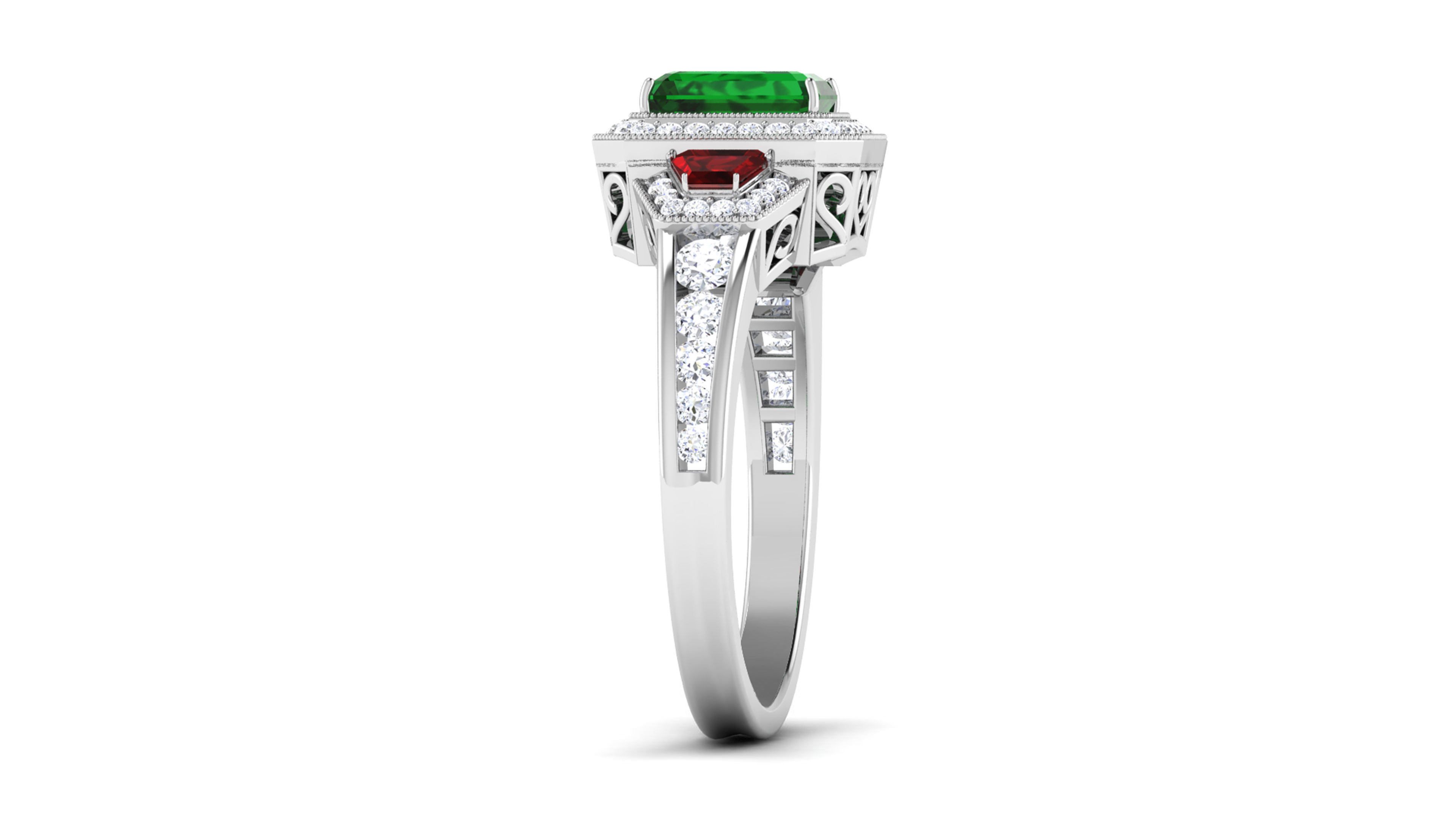 Solitaire ring 3dm stl render detail 3D print model 3D print model_3