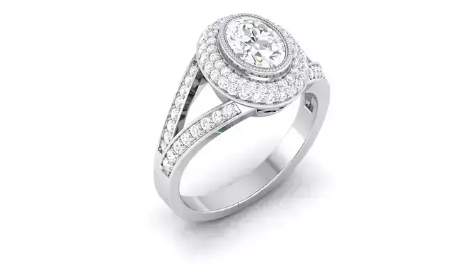 Solitaire ring 3dm stl render detail 3D print model