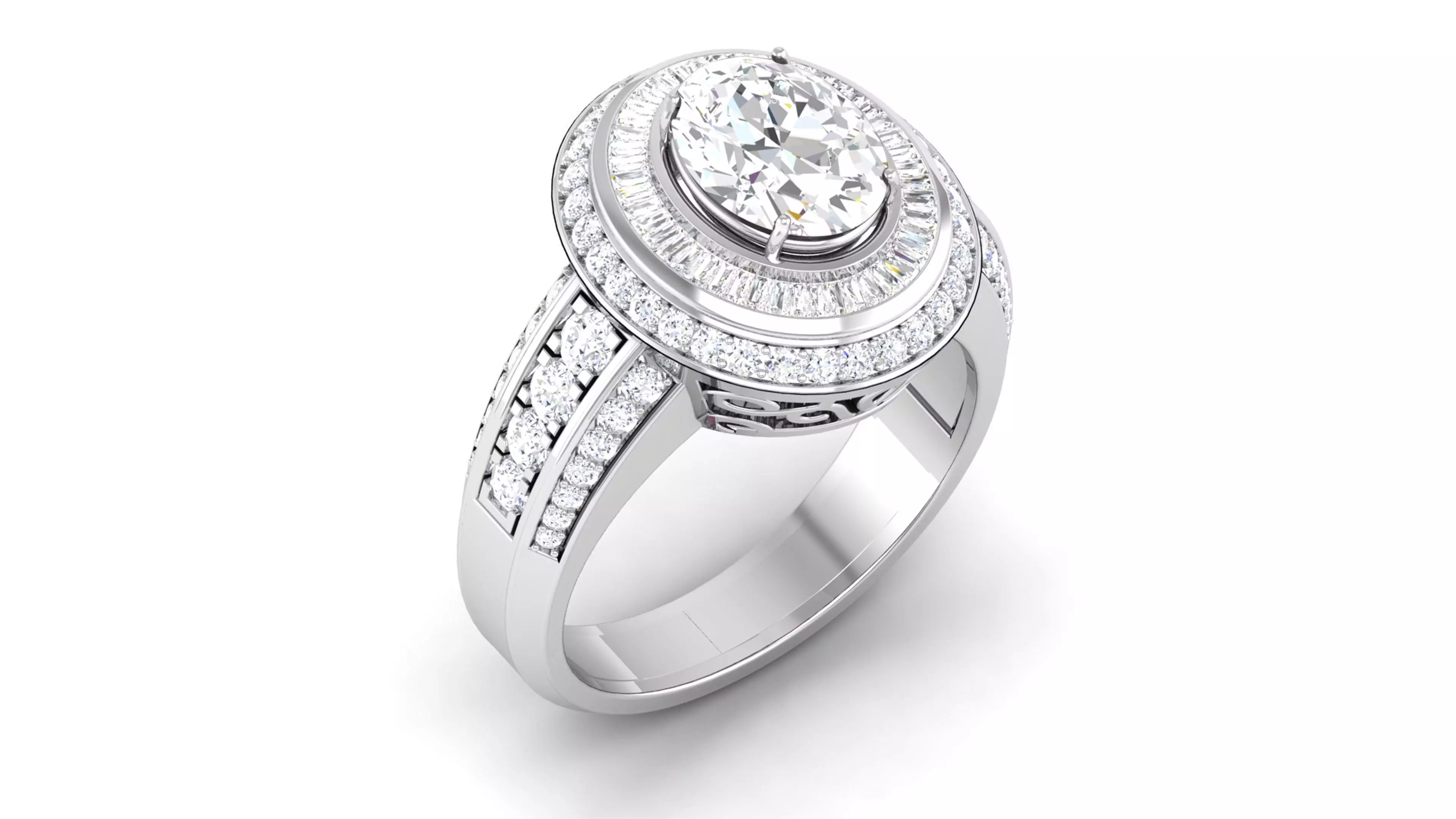 Solitaire Ring Rendering Solitaire ring 3dm stl render detail 3D print model 3D model 3D ...