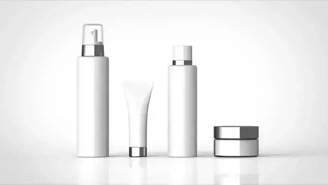 cosmetics set cosmetic products 3D model