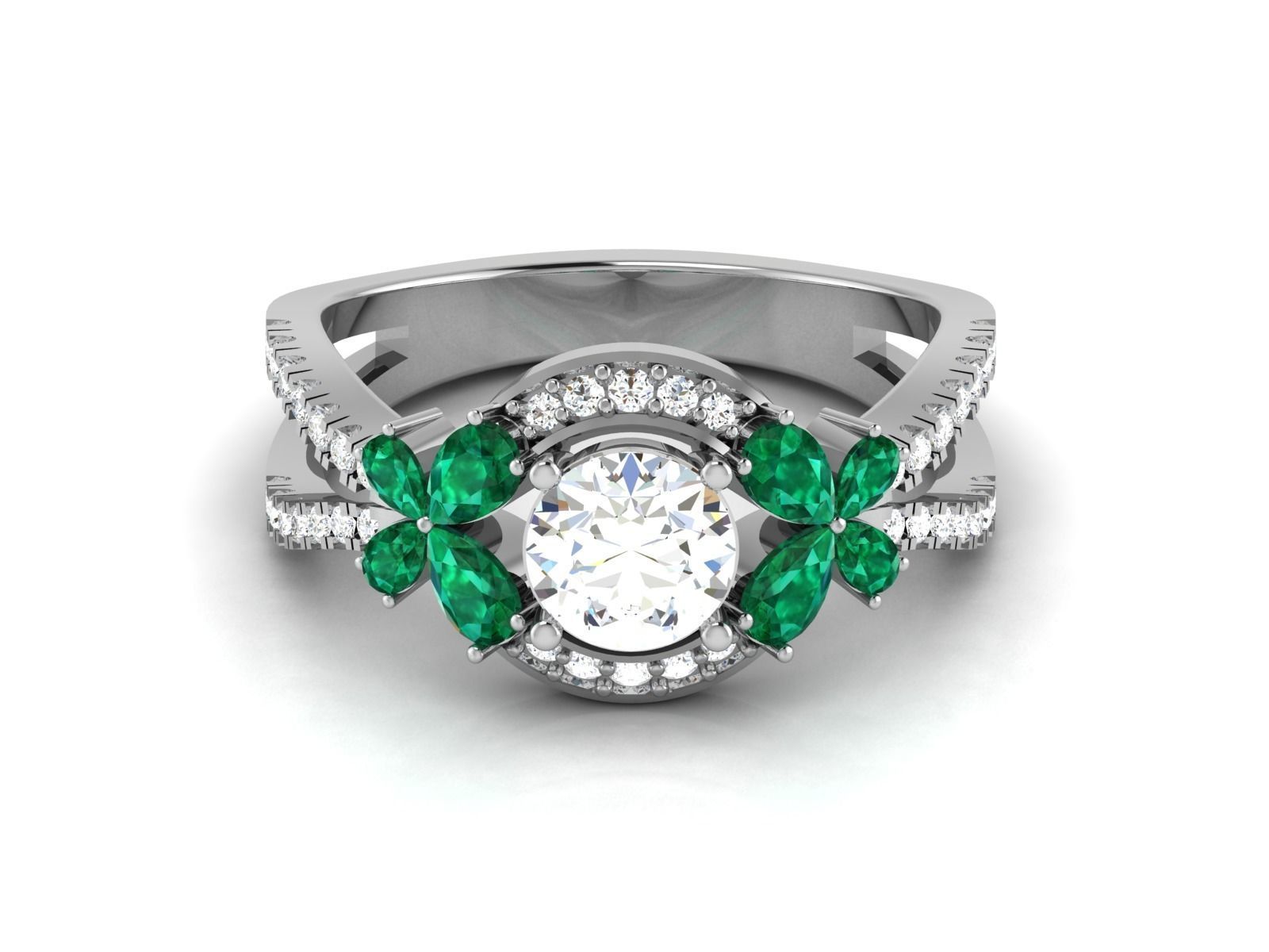 Solitaire ring 3dm stl render detail 3D print model 3D print model_11