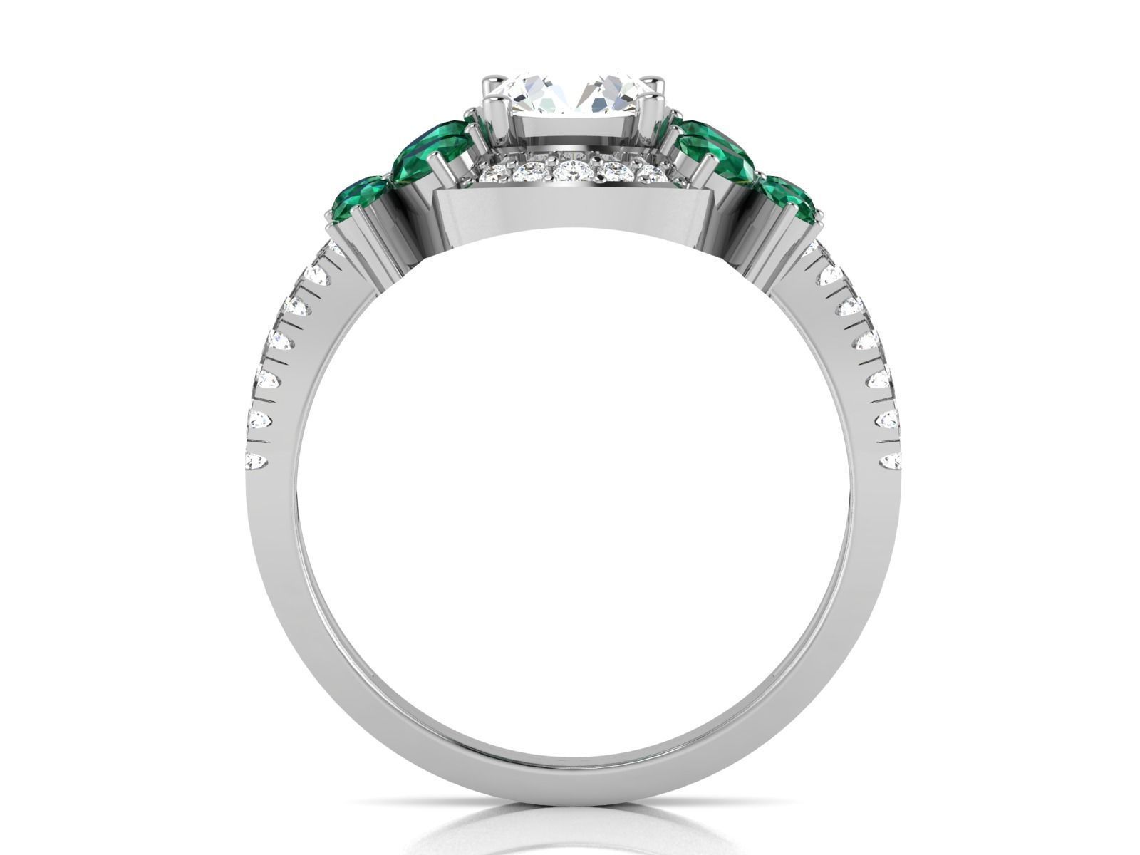 Solitaire ring 3dm stl render detail 3D print model 3D print model_6
