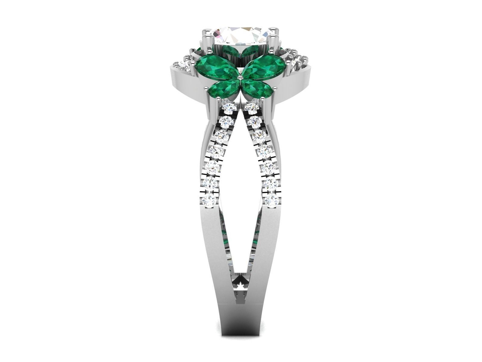 Solitaire ring 3dm stl render detail 3D print model 3D print model_9