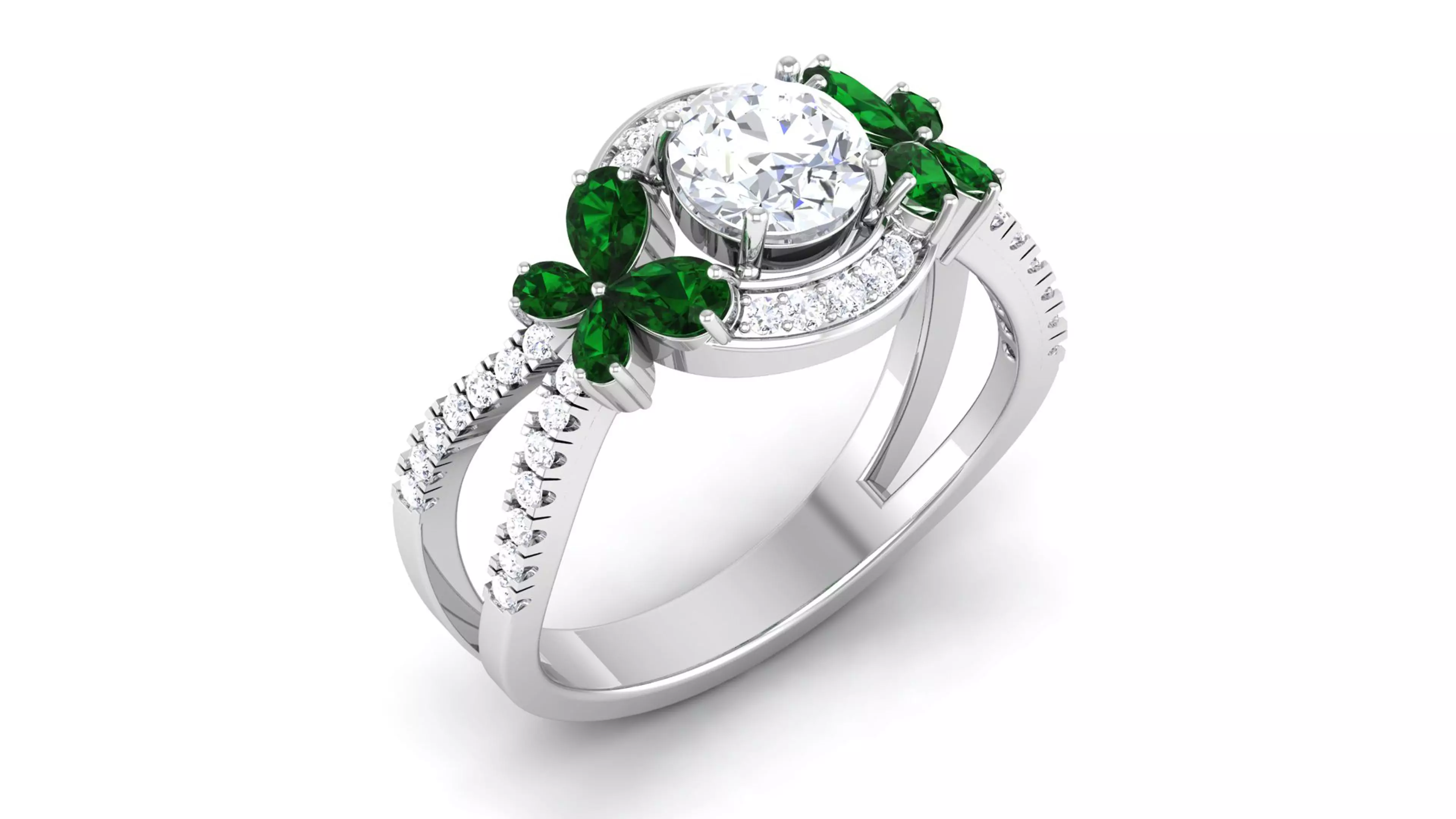 Solitaire ring 3dm stl render detail 3D print model 3D print model_0