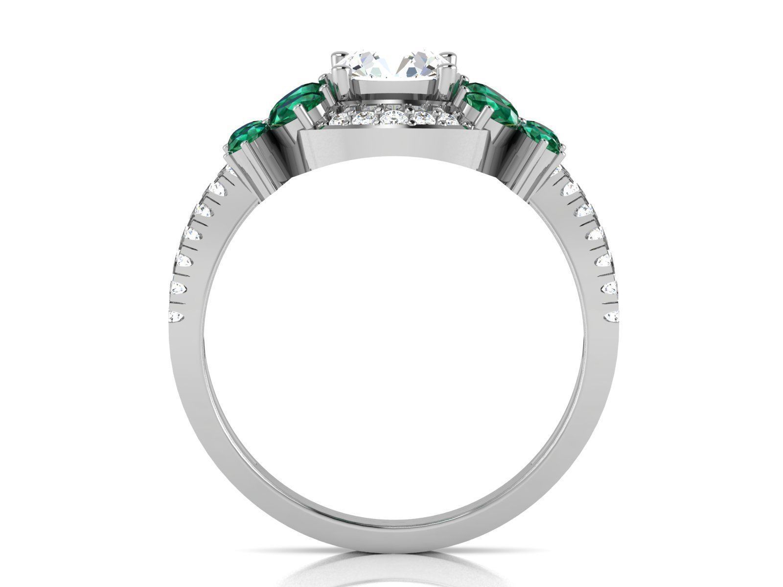 Solitaire ring 3dm stl render detail 3D print model 3D print model_7