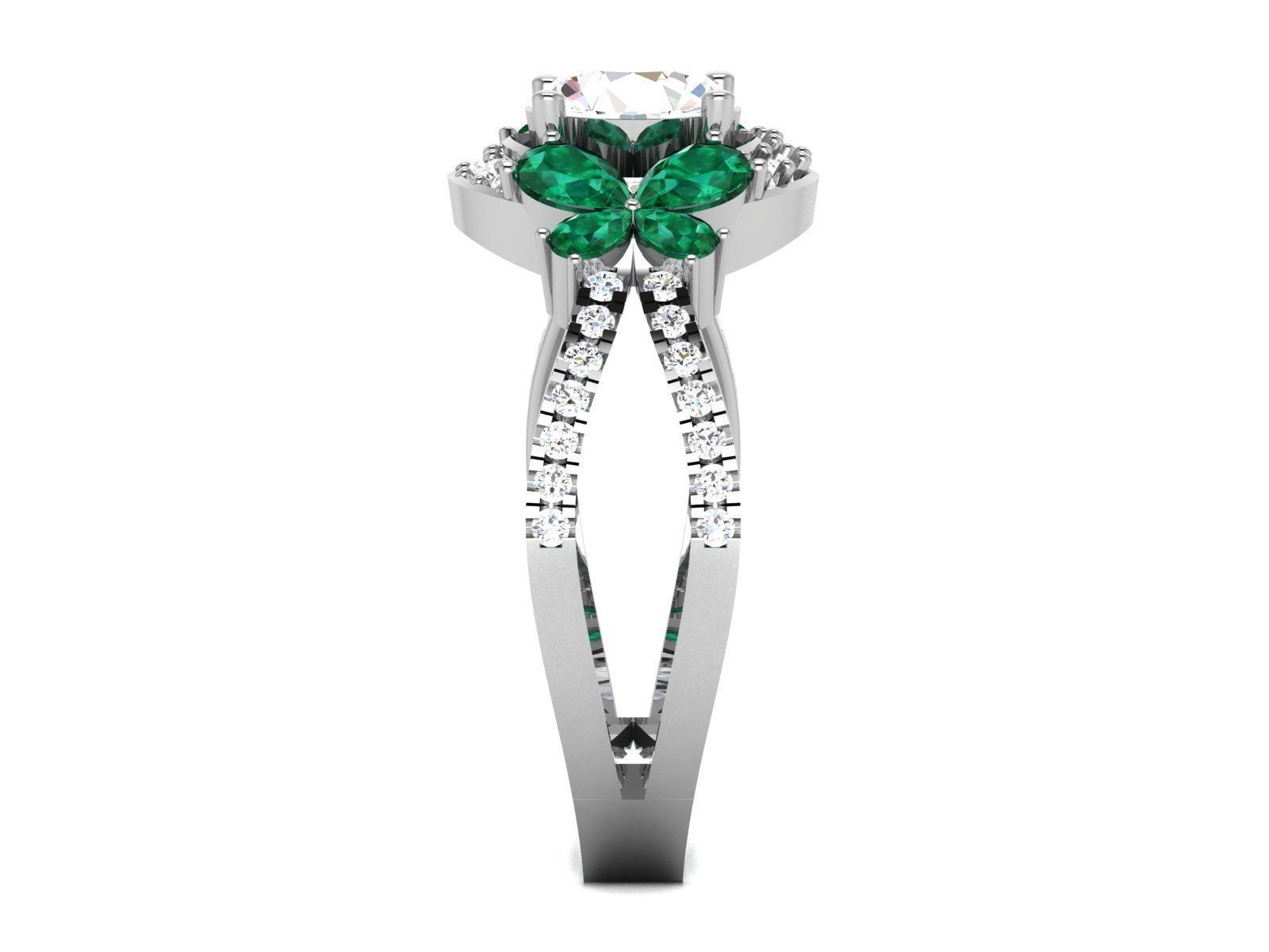 Solitaire ring 3dm stl render detail 3D print model 3D print model_8